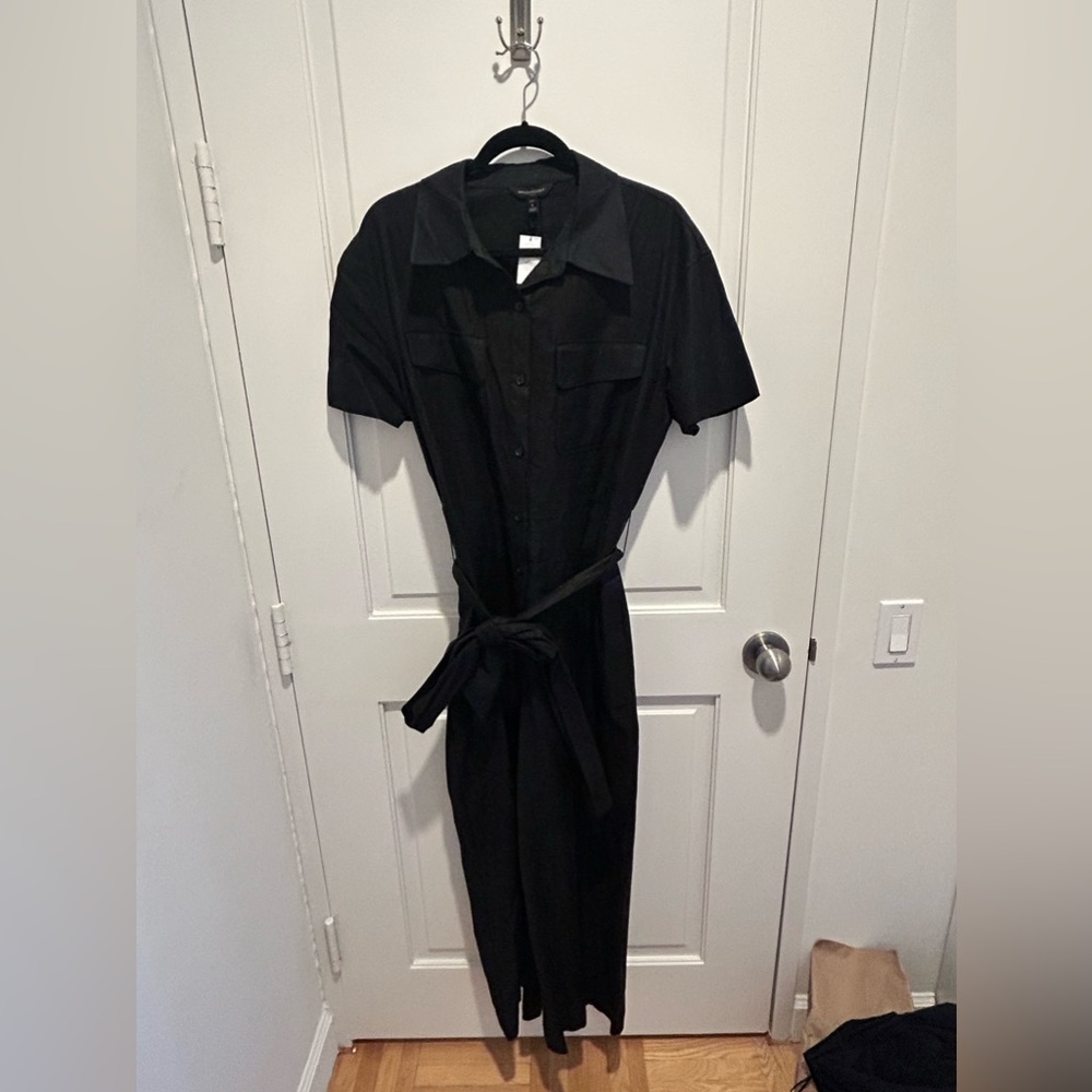 NWT Banana Republic short sleeve boiler jumpsuit with belt, size Large Petite